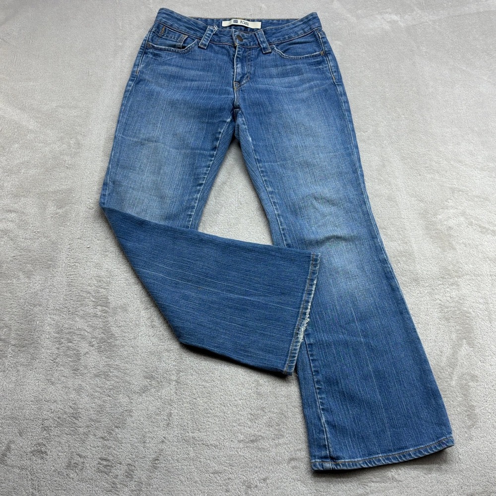 Gap Original Flare Jeans Women's 2 Medium Wash Low Rise Stretch Y2K Boho Denim